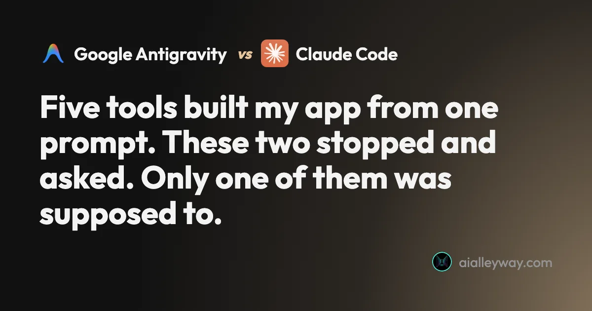 Comparison: Antigravity vs Claude Code: I gave both one brief, neither built it