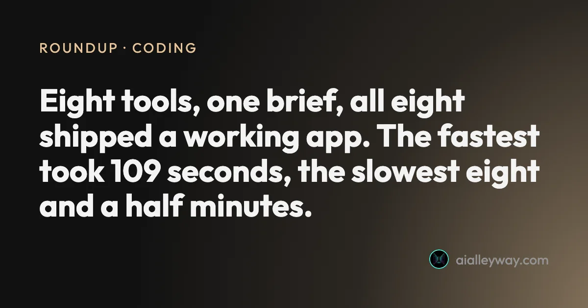 Roundup: Best vibe coding tool: 8 tools, one brief, every app used
