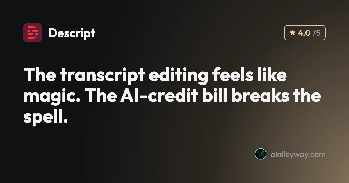Descript review: the editing is magic, the pricing isn't