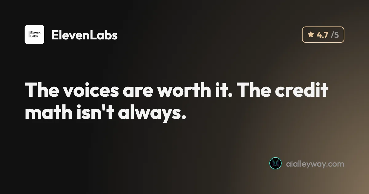 ElevenLabs review: the best AI voice, billed by the credit