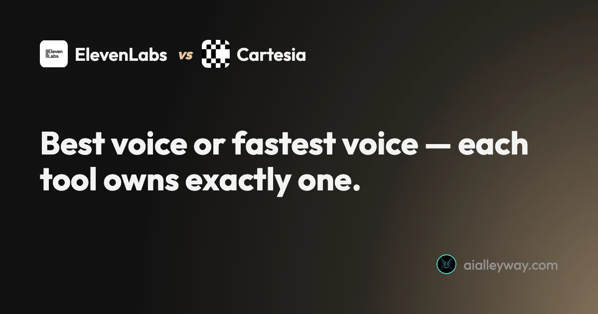Comparison: ElevenLabs vs Cartesia: creator quality vs agent speed