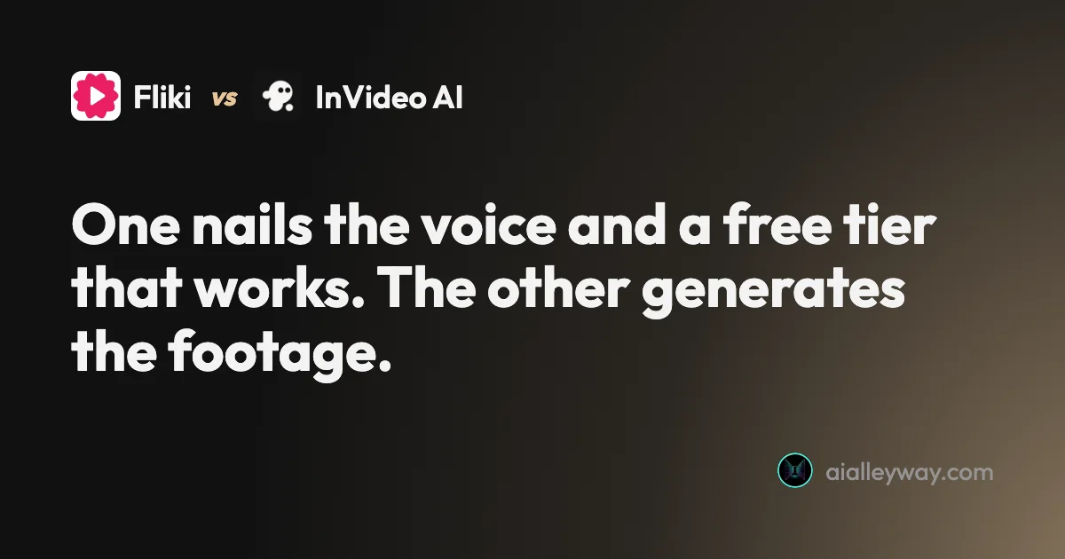 Comparison: Fliki vs InVideo: I tested both — voice or visuals?