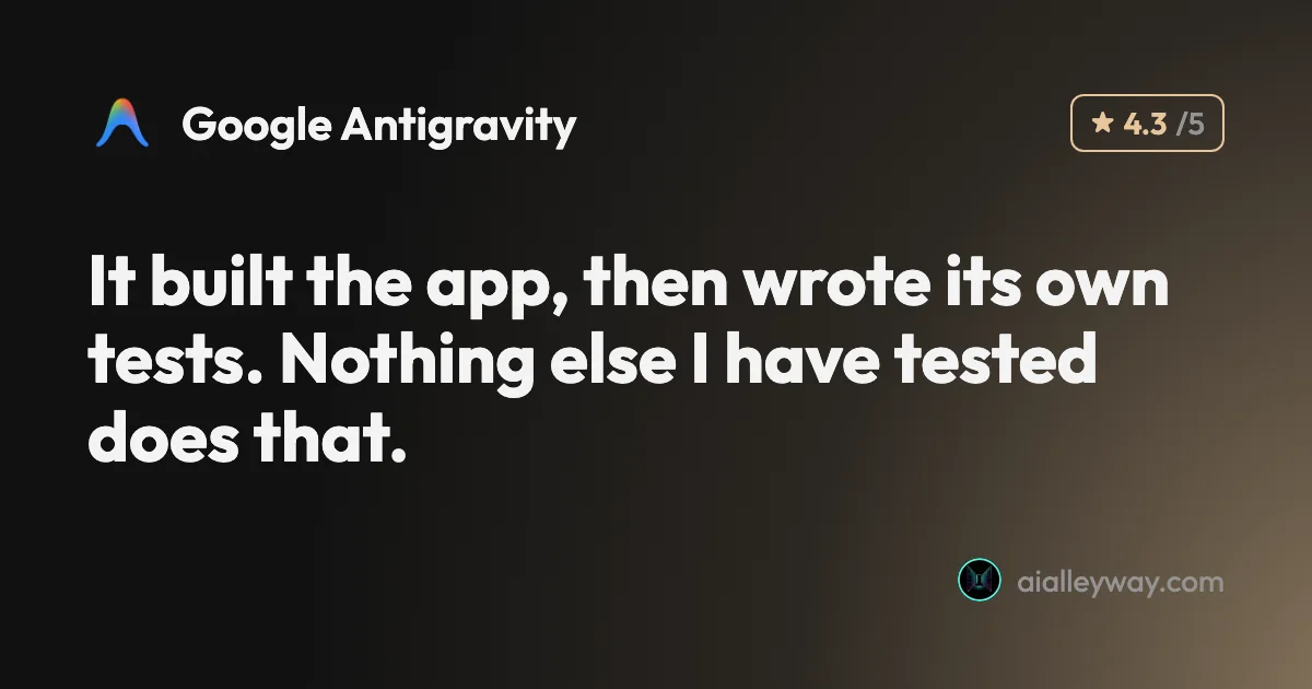 Review: Google Antigravity review: it wrote its own tests