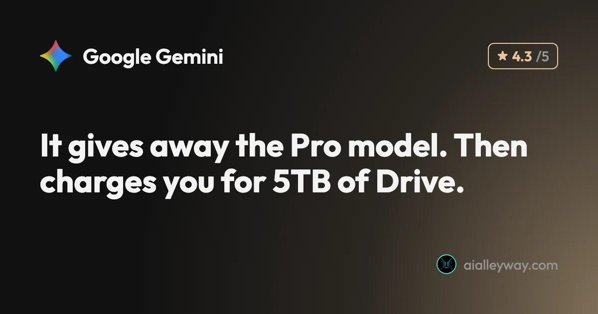 Review: Google Gemini review: the best free tier, sold as storage