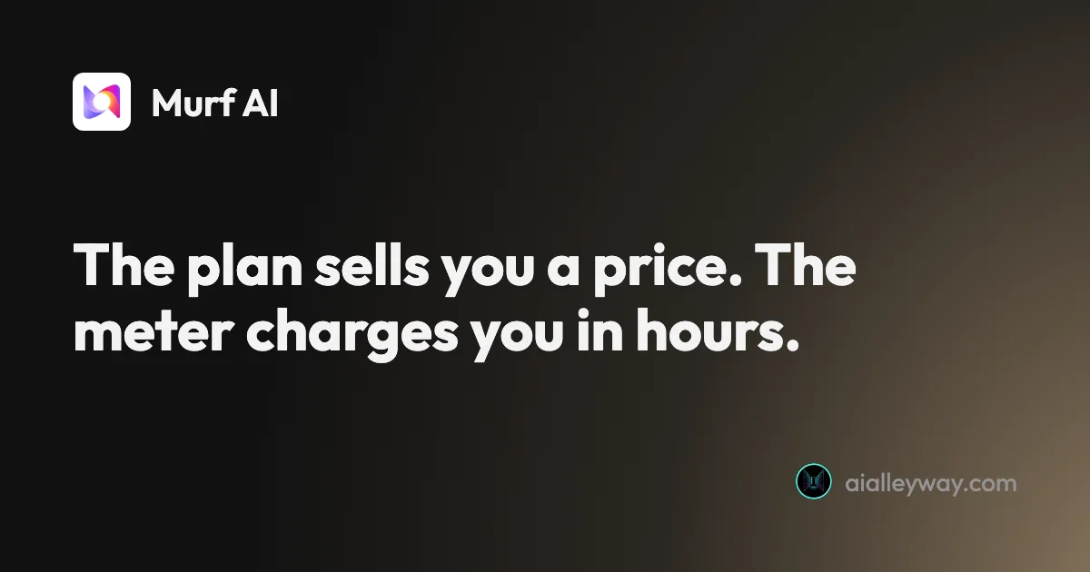 Guide: Murf AI pricing: the meter is hours, not dollars