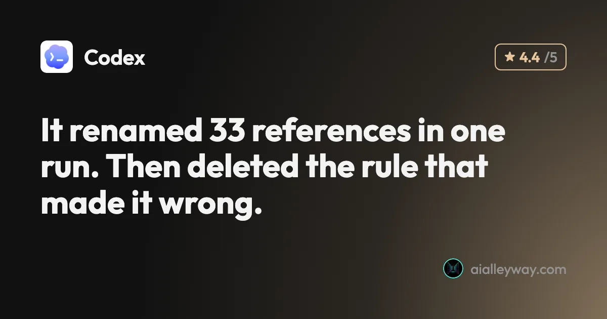 OpenAI Codex review: it deleted the rule that made it wrong
