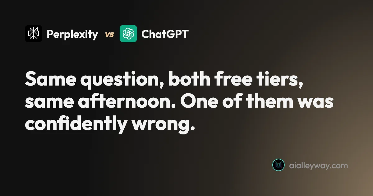 Comparison: Perplexity vs ChatGPT: we asked both the same question